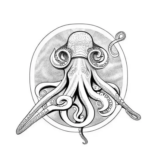 Octopus Bartender tattoo design idea