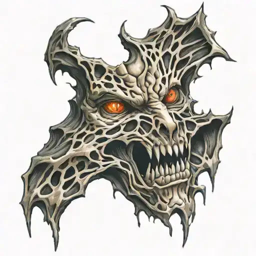 ripped skin tattoo design idea