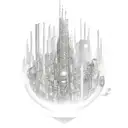 A detailed sketch of a futuristic cityscape with mythical creatures roaming the streets tattoo design idea