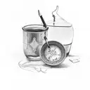 L and J cursive together  tattoo design idea