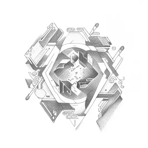 Memory Card Play Station tattoo design idea