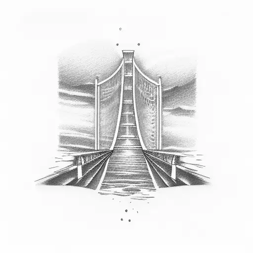 orange county bridge tattoo design idea
