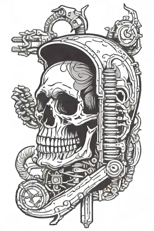zipper and skeleton hand underneath tattoo design idea
