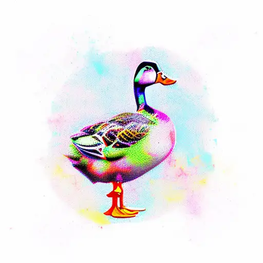 duck grunge  tattoo design idea