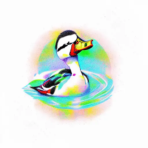 duck grunge  tattoo design idea