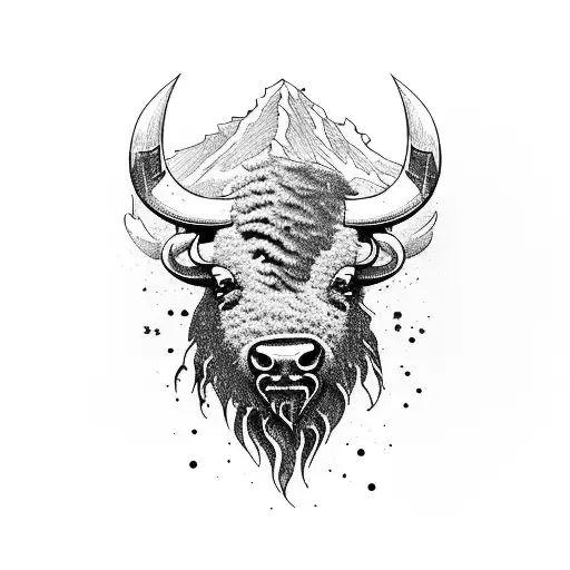 bison matyo tattoo design idea