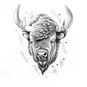 bison matyo tattoo design idea