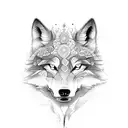 Yin and yang wolf tattoo design idea