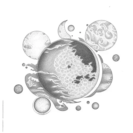 Palme sonne mond tattoo design idea