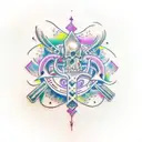 A traditional style tattoo of the Flatbush Zombies logo with psychedelic patterns and smoke, capturing their unique and trippy music style tattoo design idea