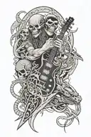 metallica album covers mixed tattoo design idea