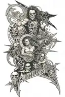 metallica album covers mixed tattoo design idea