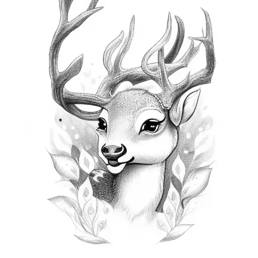 child hood love, her name means a deer, and she hurt me a lot and I still have hope that she comes back  tattoo design idea