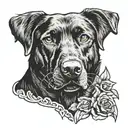 Labrador retriever tattoo design idea