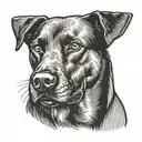 Labrador retriever tattoo design idea