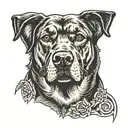 Labrador retriever tattoo design idea