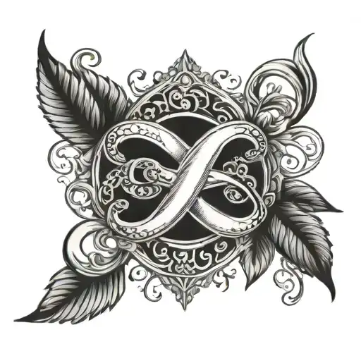 infinity symbol wedding dates and name tattoo tattoo design idea