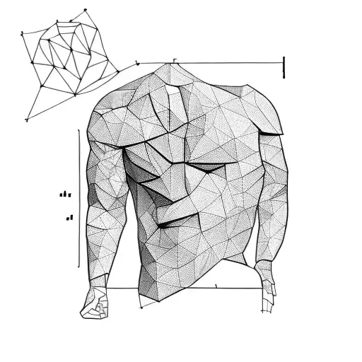 self-made man statue  tattoo design idea