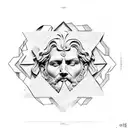 stoicism statue  tattoo design idea
