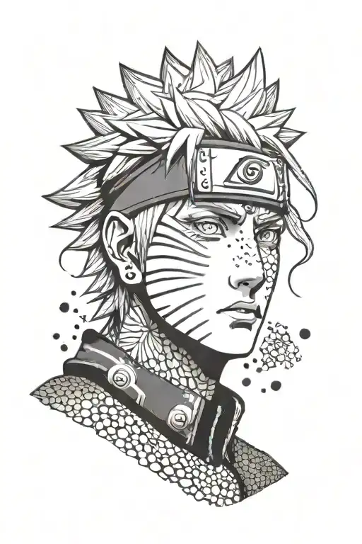 naruto uzumaki face tattoo design idea