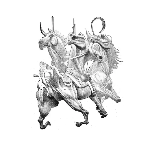 Four Horsemen Of The Apocalypse tattoo design idea