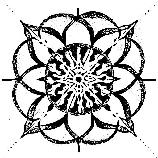 paisley pattern tattoo design idea