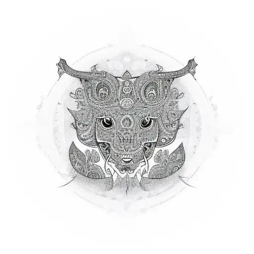 Paisley pattern tattoo design idea