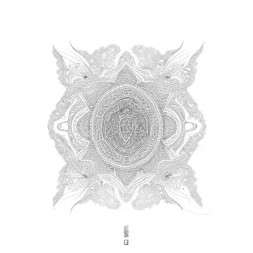 Paisley pattern tattoo design idea