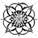 paisley pattern tattoo design idea