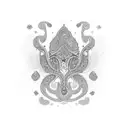 Paisley pattern tattoo design idea