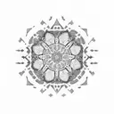 Paisley pattern tattoo design idea