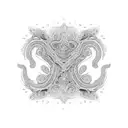 Paisley pattern tattoo design idea