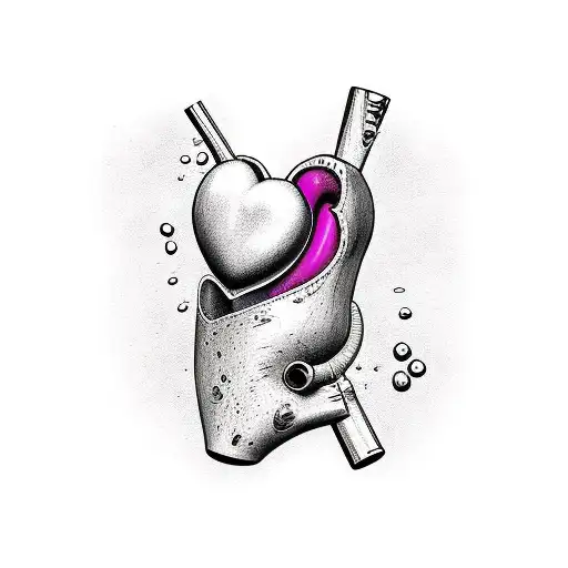 Crying Heart tattoo design idea
