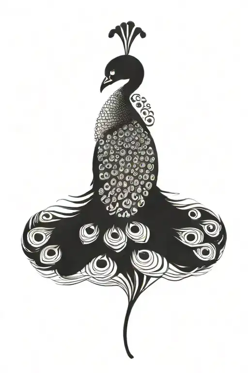 Peacock tattoo design idea