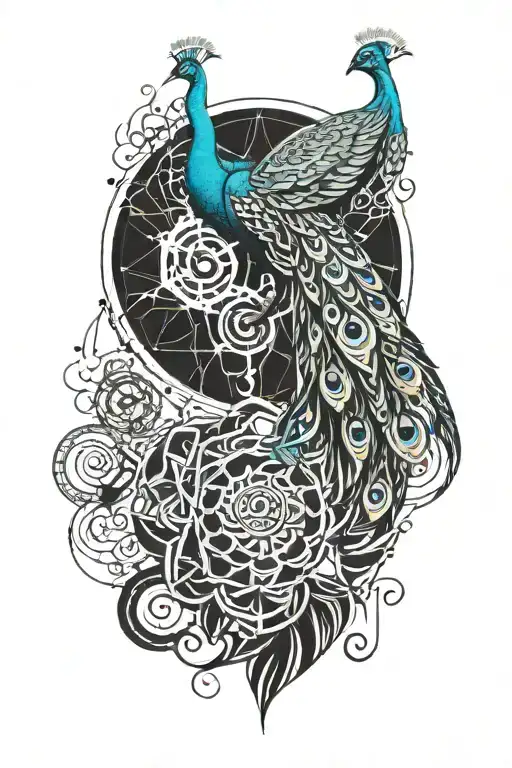 Peacock tattoo design idea