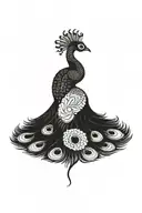 Peacock tattoo design idea