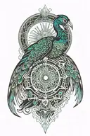 Peacock tattoo design idea
