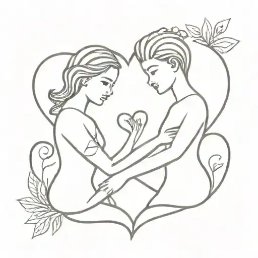 11 years age gap with heart tattoo design idea