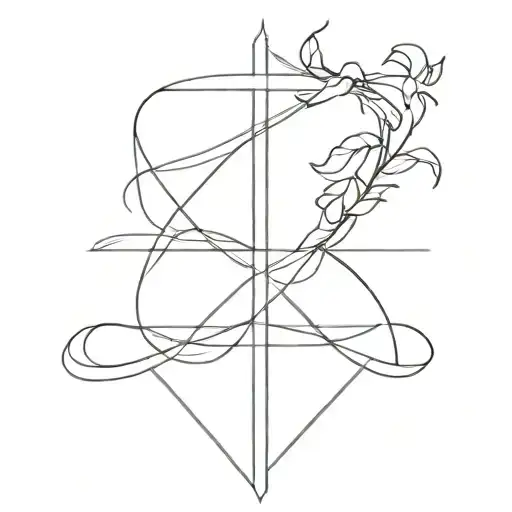 Godspeed written vertically tattoo design idea