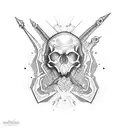 Dino Skull tattoo design idea