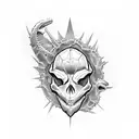 Dino Skull tattoo design idea