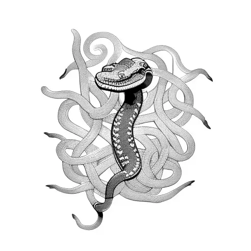 Viking snake tattoo design idea