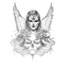 Fallen Angel tattoo design idea