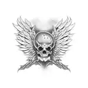 Fallen Angel tattoo design idea