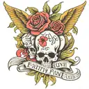 faith hope love pain tattoo design idea