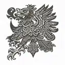 polish eagle flag tattoo design idea
