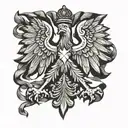 polish eagle flag tattoo design idea
