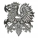 polish eagle flag tattoo design idea