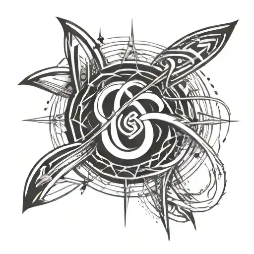  tattoo design that represents loss, love, strength and loyalty and it has the number 0530 with linear shapes tattoo design idea