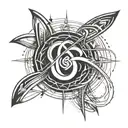  tattoo design that represents loss, love, strength and loyalty and it has the number 0530 with linear shapes tattoo design idea